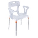Chaise de douche réglable avec accoudoirs et dossier GCare Home Ergochair